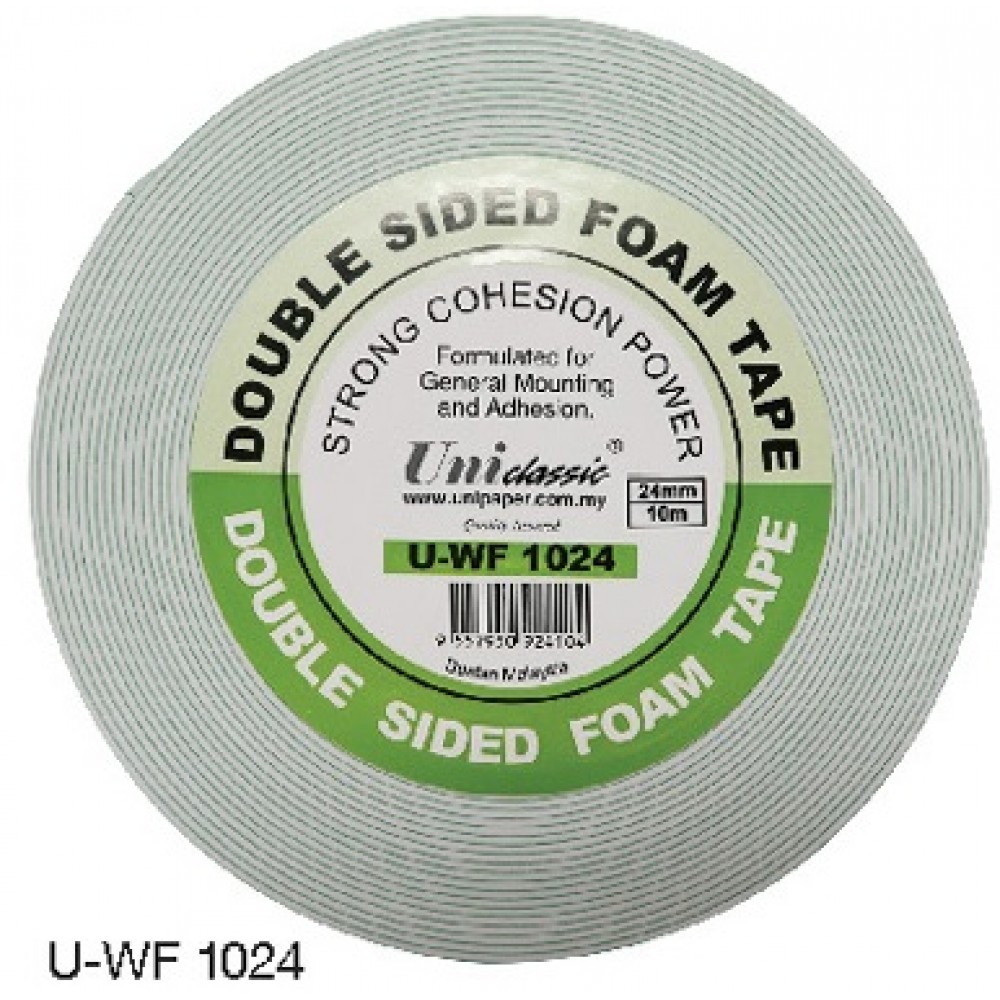 Uni Paper 24mm x 10m Classic Double Side Foam Tape