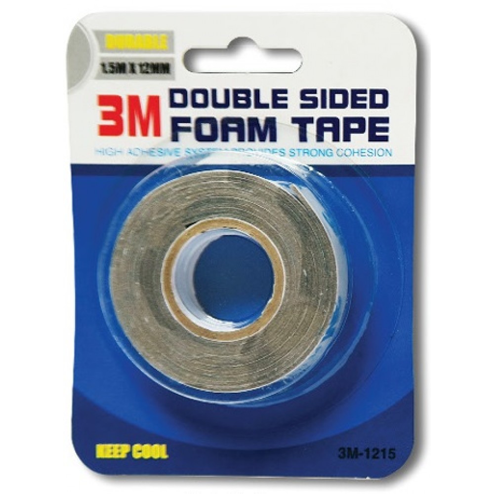 Uni Paper 1.5m x 12mm 3M Double Sided Foam Tape 