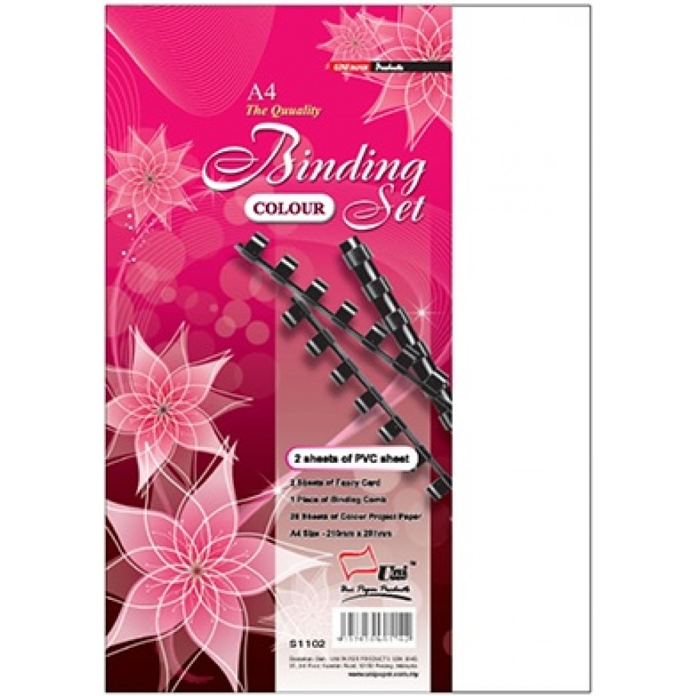 Uni Paper A4 Colour Binding Set S-1102 Uni Paper A4 Colour Binding Set S-1102
