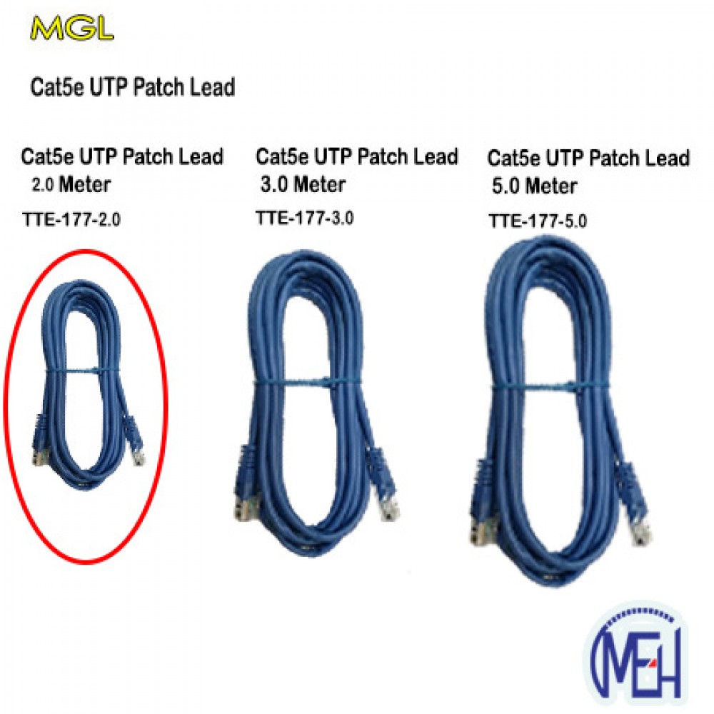 Cat5e UTP Patch leads 2.0 Meter(TTE-177-2.0) Cat5e UTP Patch leads 2.0 Meter(TTE-177-2.0)