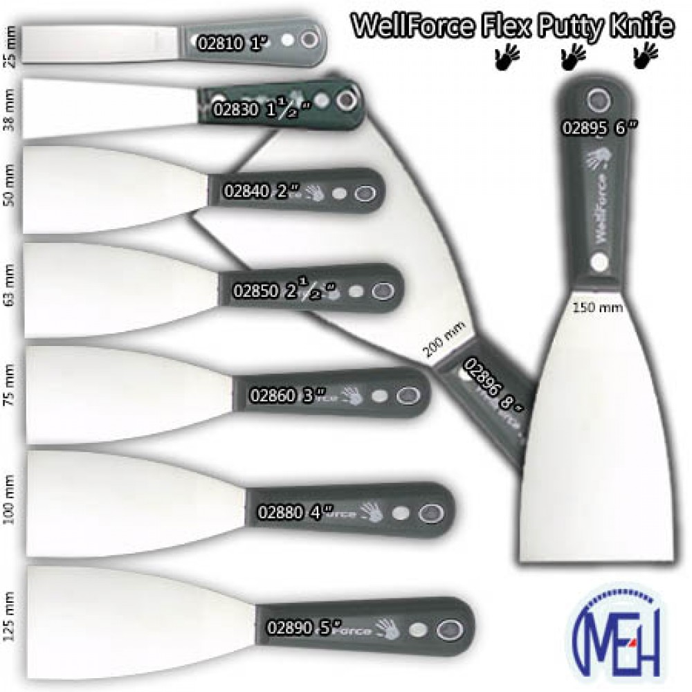 Wellforce Flex Putty Knife 02810 1'' (25 mm ) Wellforce Flex Putty Knife 02810 1'' (25 mm )
