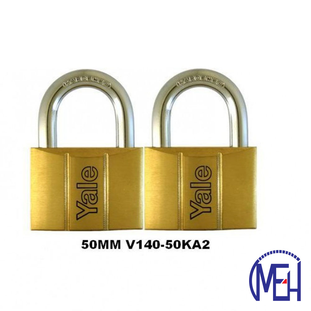 Yale Brass Padlock (50mm) V140-50KA2 Yale Brass Padlock (50mm) V140-50KA2