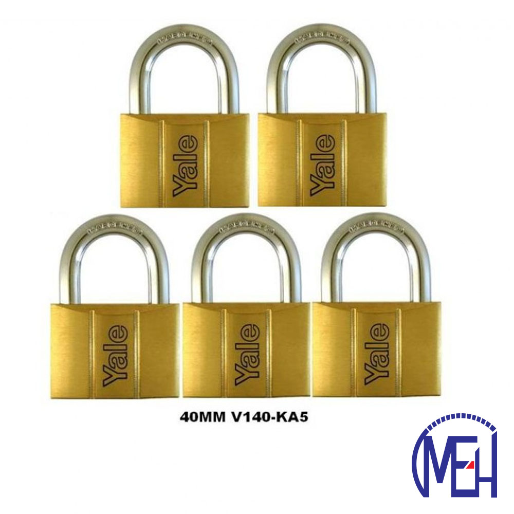Yale Brass Padlock (40mm) V140-40KA5 Yale Brass Padlock (40mm) V140-40KA5