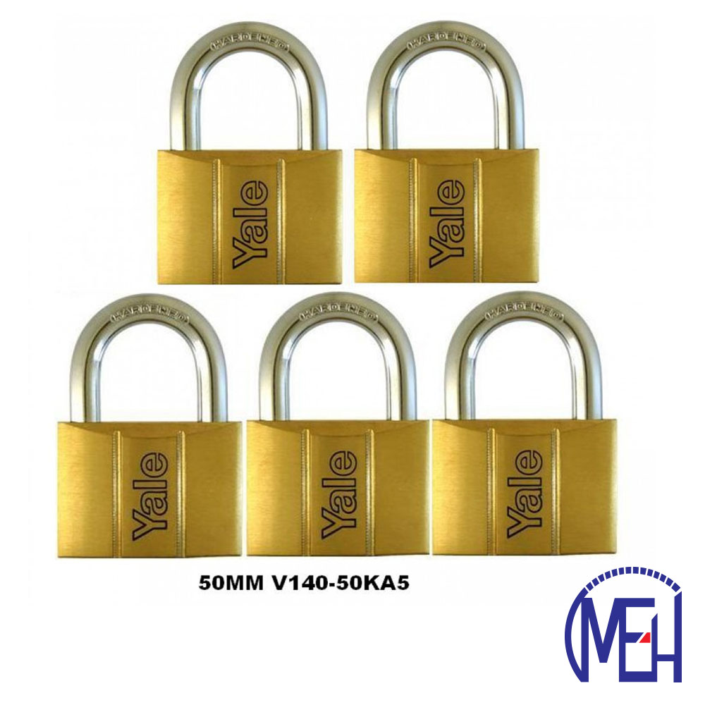 Yale Brass Padlock (50mm) V140-50KA5 Yale Brass Padlock (50mm) V140-50KA5