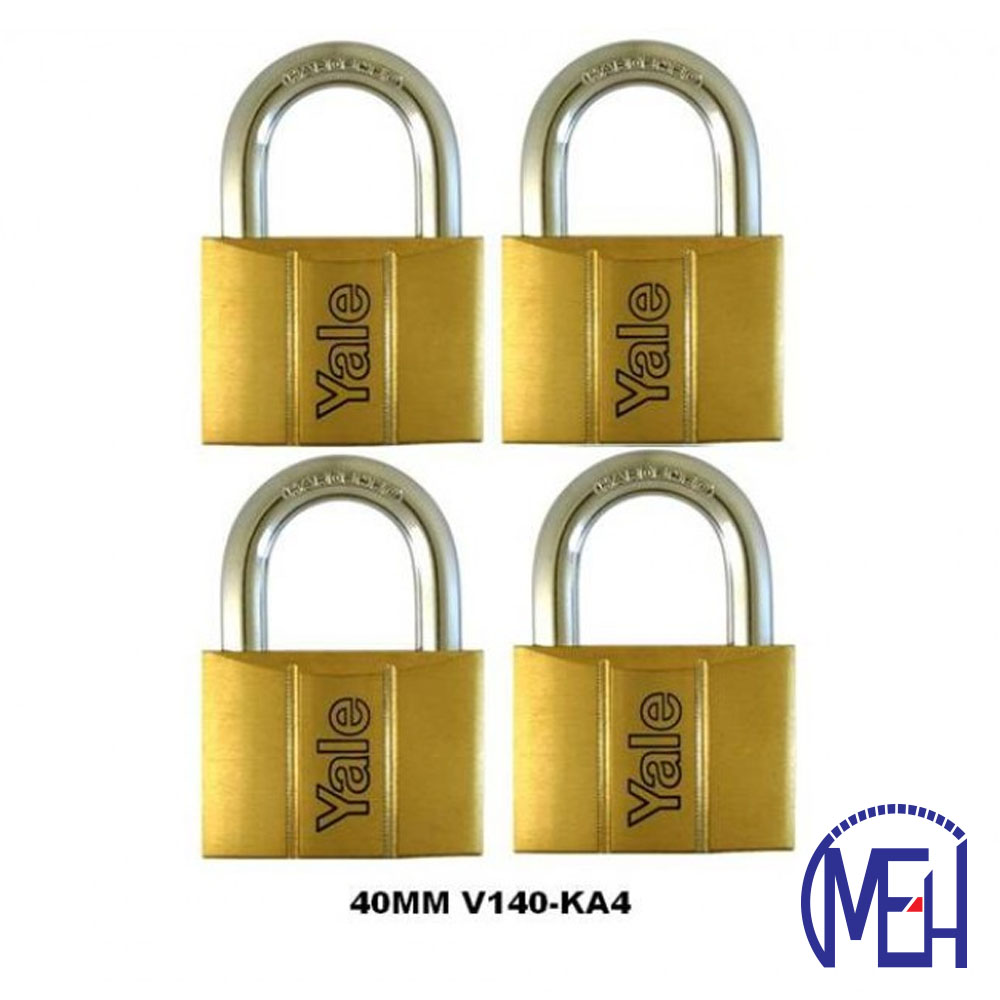 Yale Brass Padlock (40mm) V140-40KA4 Yale Brass Padlock (40mm) V140-40KA4