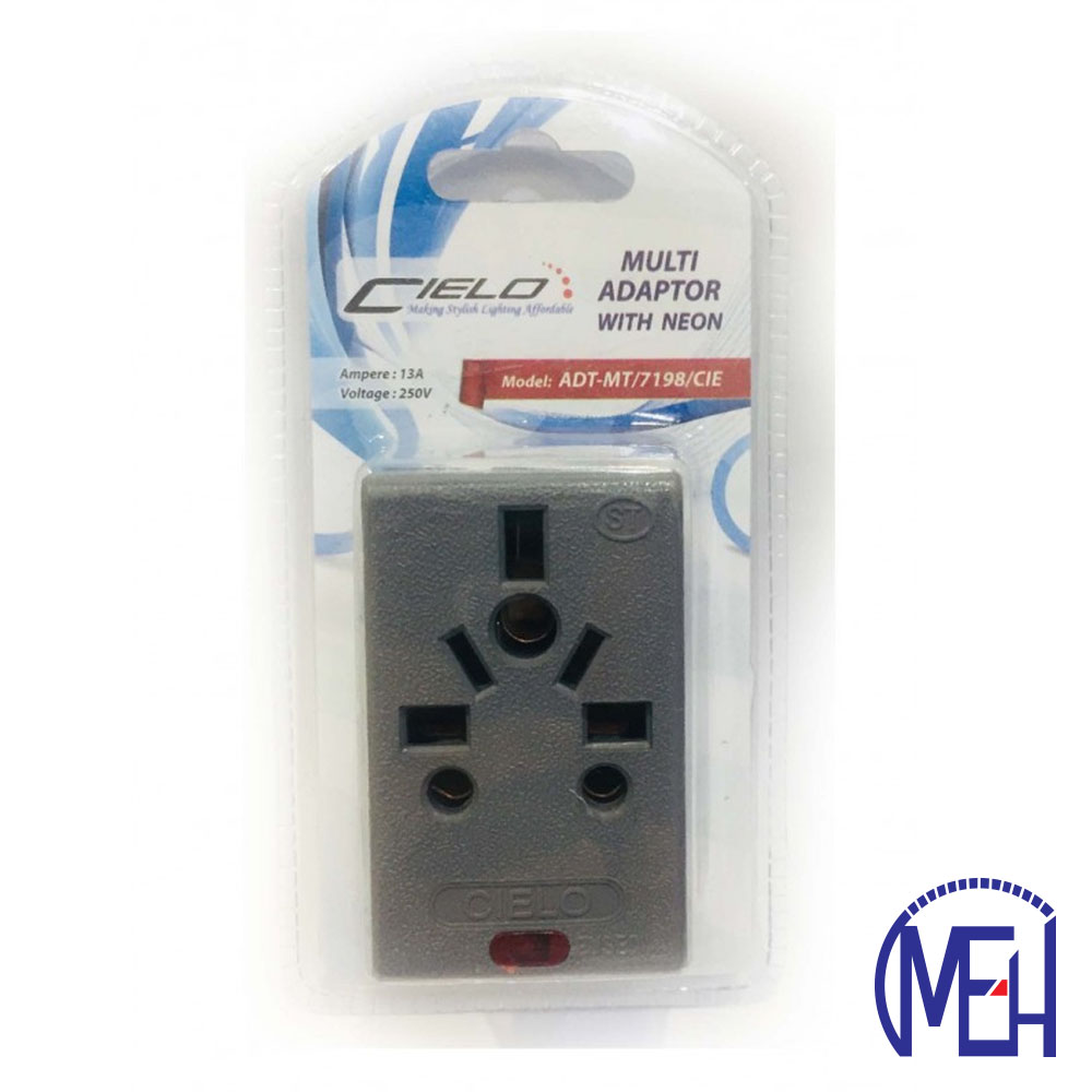 CIELO Multi Adaptor with Neon ADT-MT/7198/CIE CIELO Multi Adaptor with Neon ADT-MT/7198/CIE