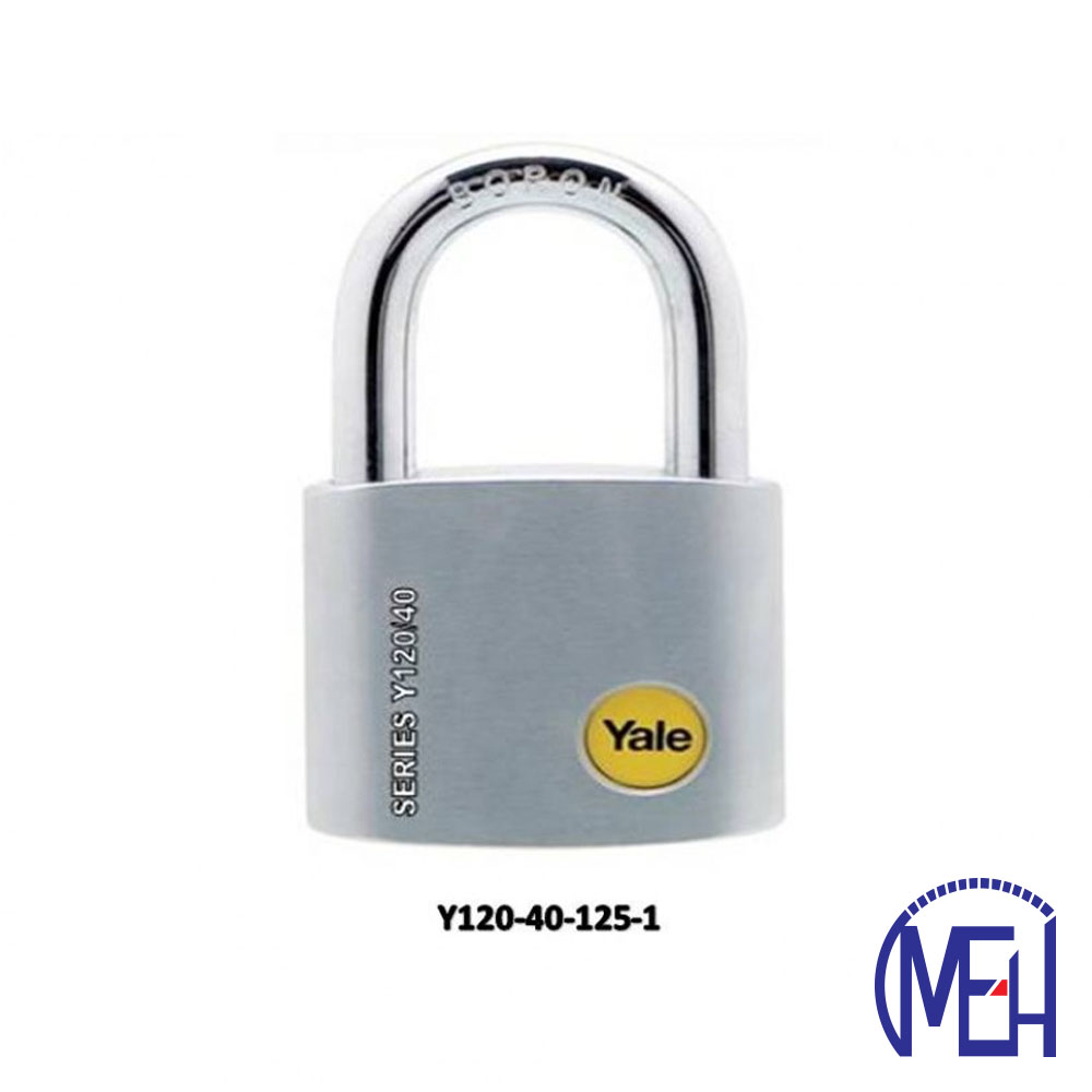Yale Solid Brass Padlock (40mm) Y120-40-125-1 Yale Solid Brass Padlock (40mm) Y120-40-125-1
