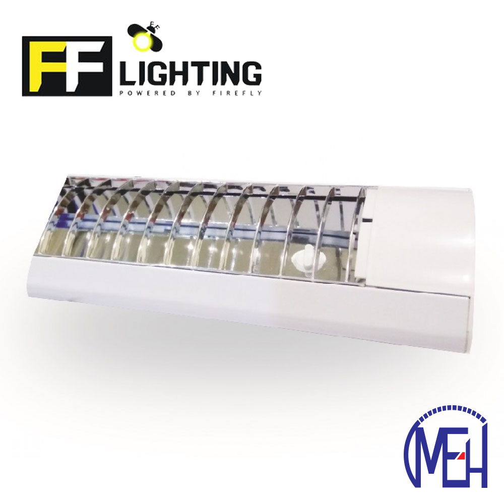 FF Lighting T8 Lourve Fitting 1x18W (2ft) with LED Glass Tube 10W FF Lighting T8 Lourve Fitting 1x18W (2ft) with LED Glass Tube 10W