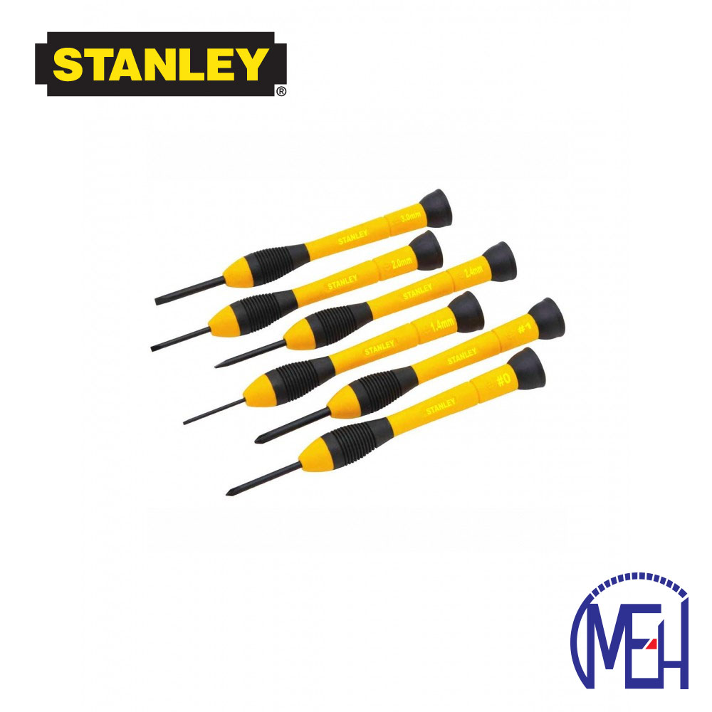Stanley Bi-Material Handle Precision Screwdriver Set (6pcs) STHT66052-8 Stanley Bi-Material Handle Precision Screwdriver Set (6pcs) STHT66052-8