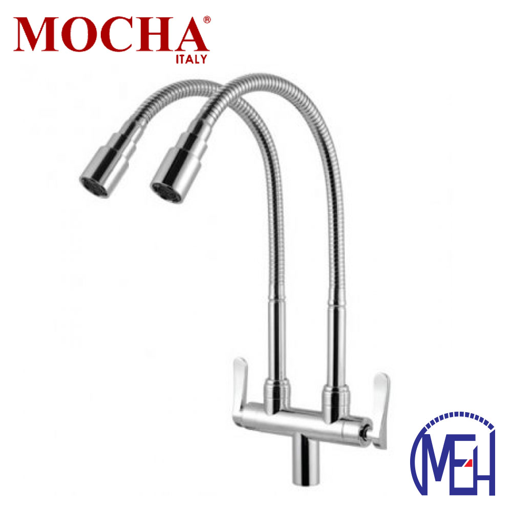 Mocha Flexible Pillar Mounted Sink Tap (Double) M2173 Mocha Flexible Pillar Mounted Sink Tap (Double) M2173