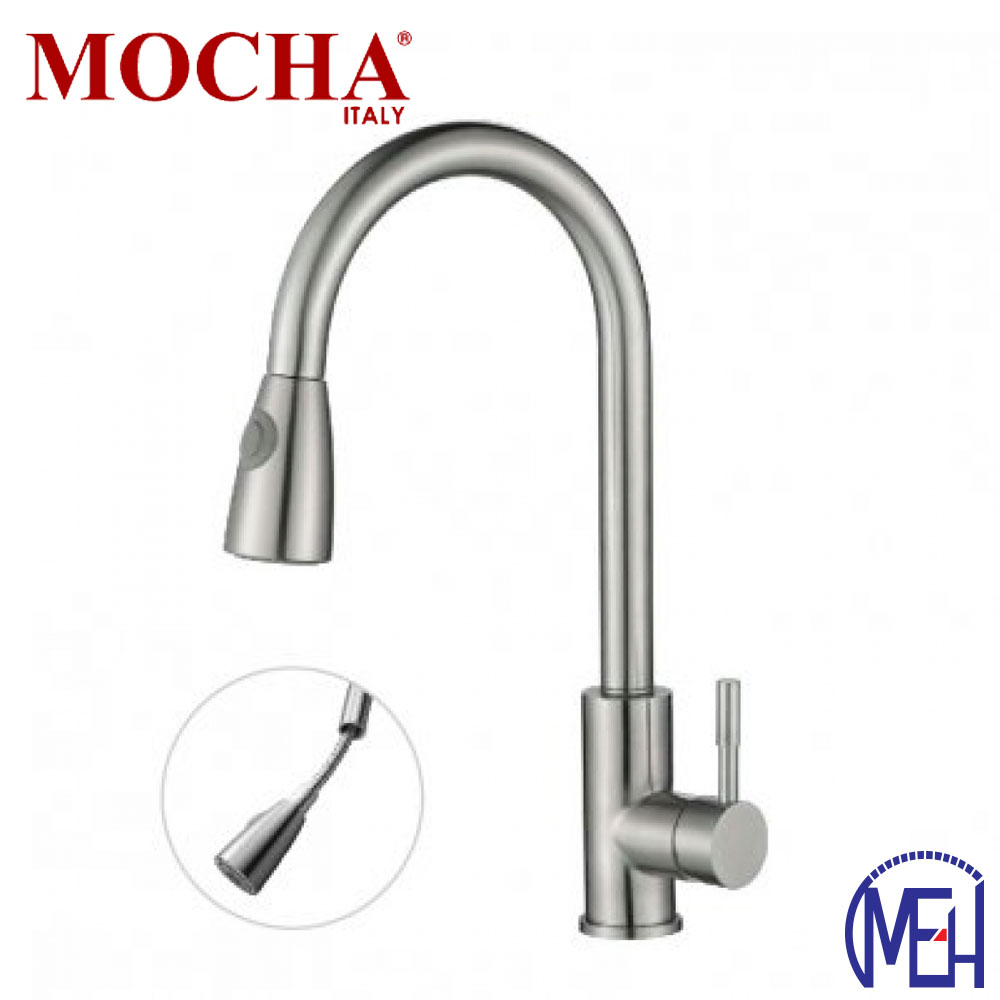 Mocha Kitchen Tap with Pull Out Shower (Mixer-304 Faucet) M4131SS Mocha Kitchen Tap with Pull Out Shower (Mixer-304 Faucet) M4131SS