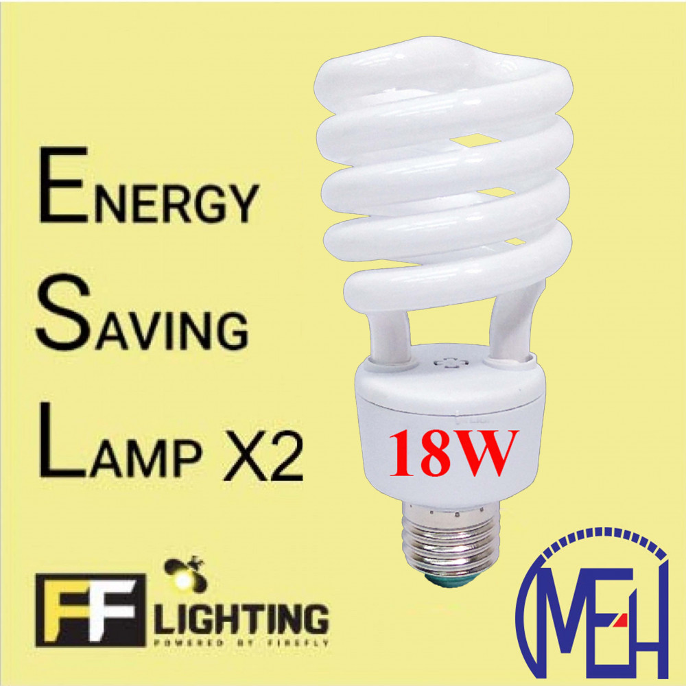 FF Lighting Energy Saving Lamp Spiral 18W E27 Warm White -2pcs FF Lighting Energy Saving Lamp Spiral 18W E27 Warm White -2pcs