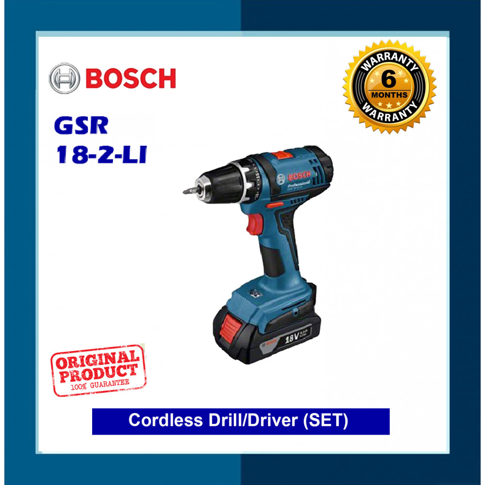 Bosch Cordless Drill/Driver (SET) GSR18-2-LI