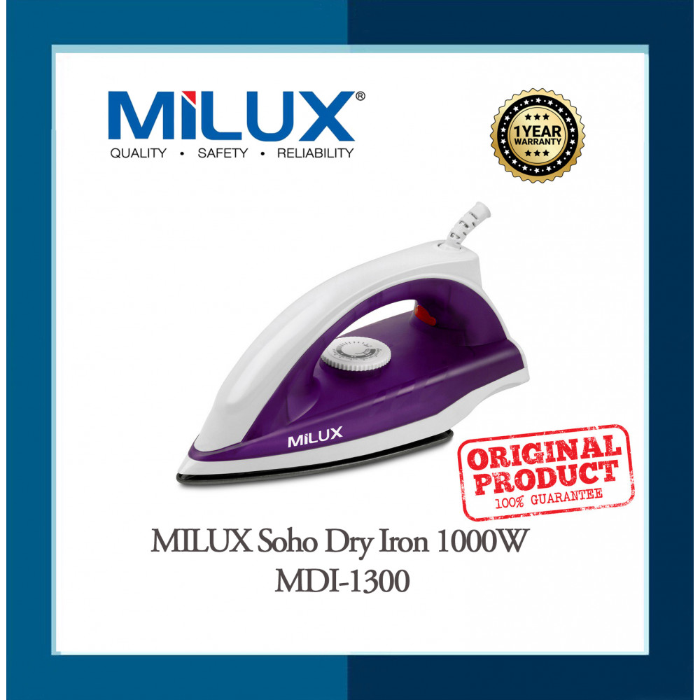 MILUX SOHO DRY IRON MDI-1300 MILUX SOHO DRY IRON MDI-1300