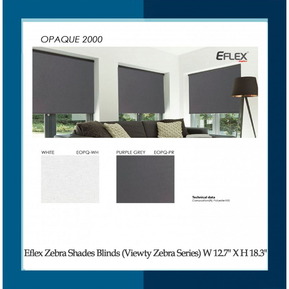 Eflex Zebra Shades Blinds (Viewty Zebra Series) W 12.7'' X H 18.3'' Eflex Zebra Shades Blinds (Viewty Zebra Series) W 12.7'' X H 18.3''