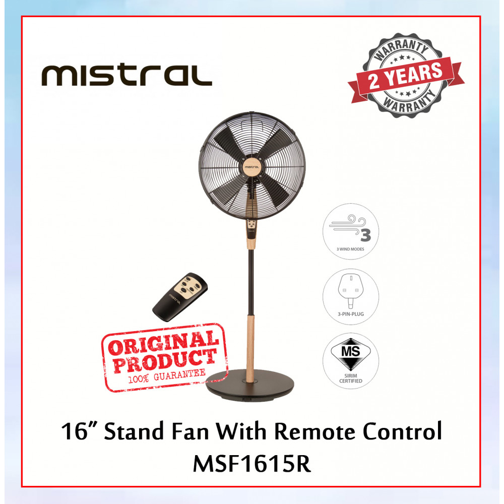 Mistral 16" Stand fan with remote control#MSF1615R#Kipas Berdiri#风扇