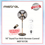 Mistral 16" Stand fan with remote control#MSF1615R#Kipas Berdiri#风扇