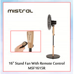 Mistral 16" Stand fan with remote control#MSF1615R#Kipas Berdiri#风扇