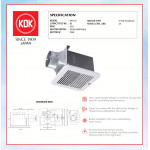 KDK CEILING MOUNTED VENTILATING FAN-STEEL TYPE 24CUG #KIPAS EXHAUST SILING#CEILING EXHAUST FAN#天花板式抽风扇#抽风机