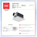 KDK CEILING MOUNTED VENTILATING FAN-STEEL TYPE 24CQM #KIPAS EXHAUST SILING#CEILING EXHAUST FAN#天花板式抽风扇#抽风机