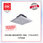 KDK CEILING MOUNTED VENTILATING FAN (15cm/6") 15TGQZ #KIPAS EXHAUST SILING#CEILING EXHAUST FAN#天花板式抽风扇#抽风机