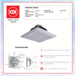 KDK CEILING MOUNTED VENTILATING FAN (15cm/6") 15TGQZ #KIPAS EXHAUST SILING#CEILING EXHAUST FAN#天花板式抽风扇#抽风机