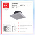 KDK CEILING MOUNTED VENTILATING FAN (20cm/8") 20CQT1 #KIPAS EXHAUST SILING#CEILIGN EXHAUST FAN#天花板式抽风扇#抽风机