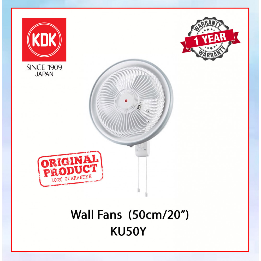 KDK WALL FAN (50cm/20") WHITE KU50Y #KIPAS DINDING#风扇