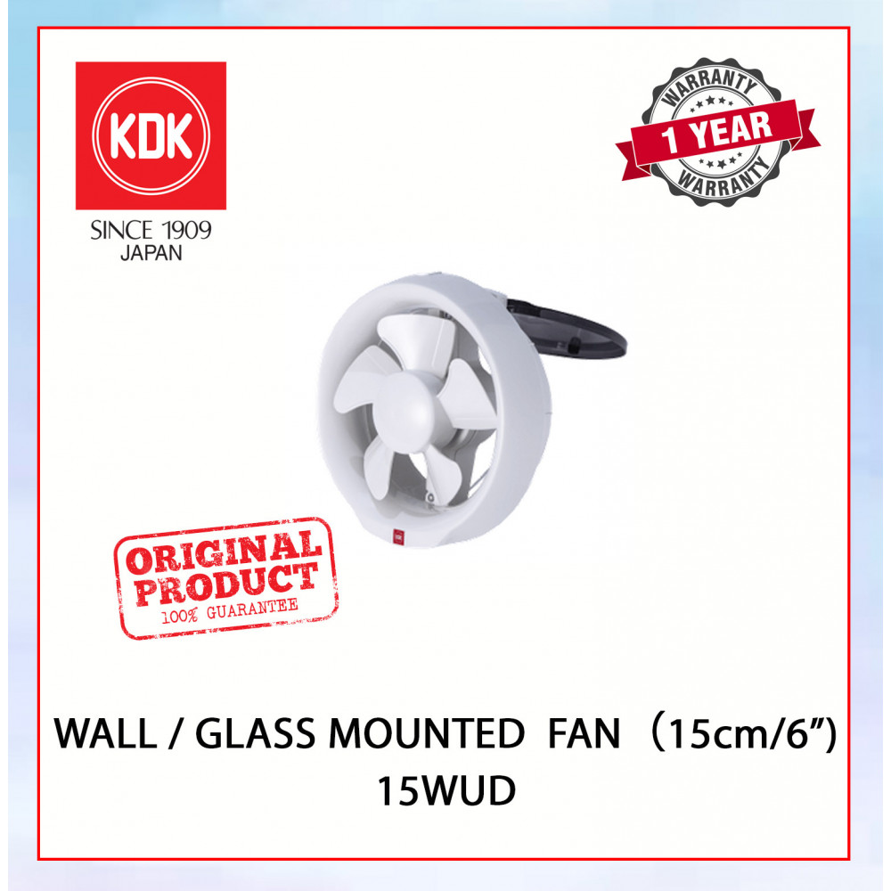 KDK WALL/GLASS MOUNTED VENTILATING FAN (15cm/6") 15WUD #KIPAS DINDING#KIPAS TINGKAP#EXHAUST FAN #玻璃安装式抽风扇#抽风机