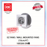 KDK WALL MOUNTED VENTILATING FAN-EZ FAN (10cm/4") 10EGKA EN緣#KIPAS TINGKAP#KIPAS DINDING#EXHAUST FAN#壁挂式排风扇#抽风机