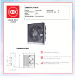 KDK WALL MOUNTED VENTILATING FAN-RAKU RAKU (25cm/10") 25AUFA楽らく #KIPAS DINDING#KIPAS PENGUDARAAN#EXHAUST FAN#壁挂式排风扇#抽风机