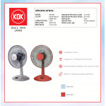 KDK TABLE FAN (30cm/12") SILVER BLUE/FLAME RED KB-304 (RANDOM CHOOSE COLOR) #KIPAS MEJA#桌面式风扇