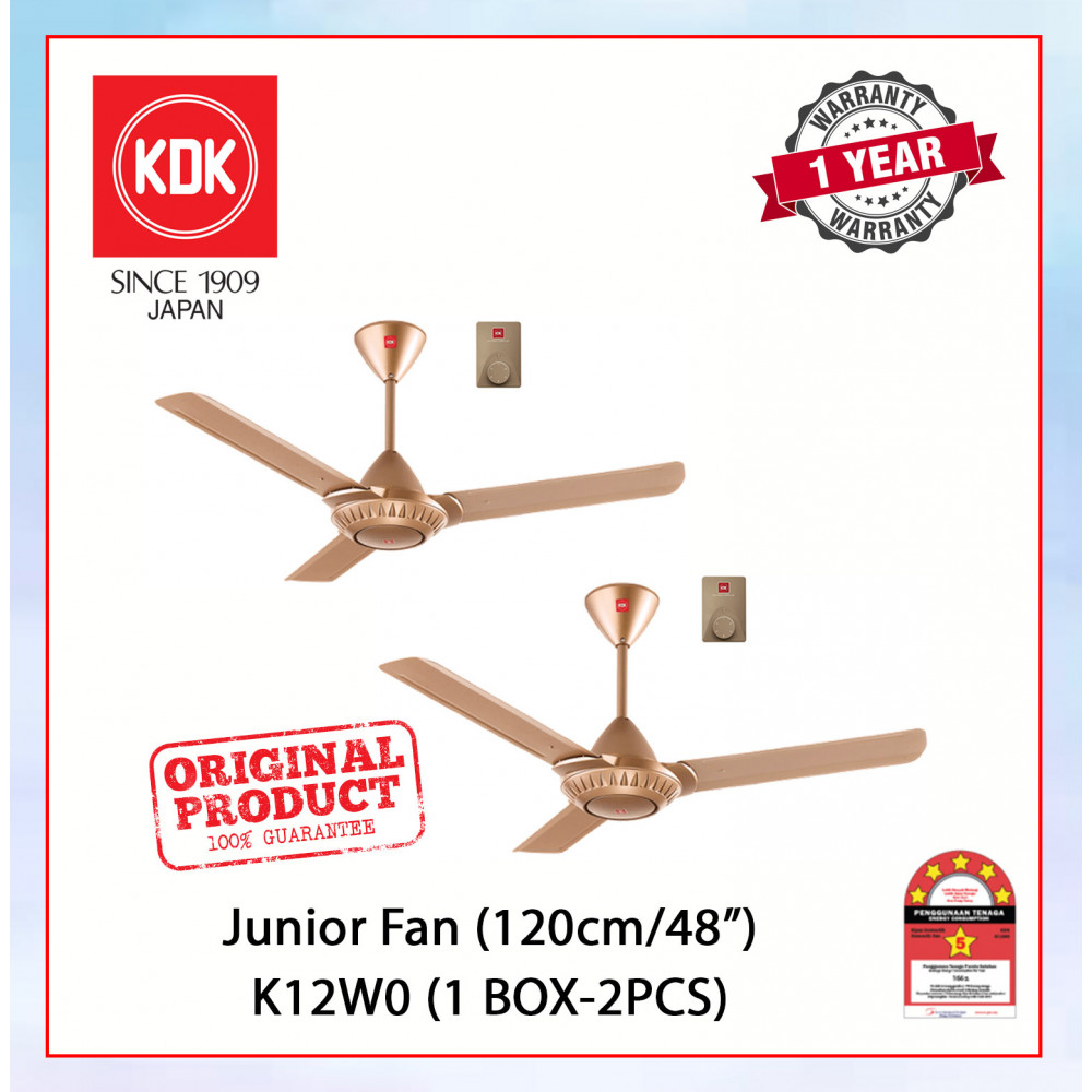 KDK JUNIOR FAN (120cm/48") COPPER BROWN K12W0 (1BOX-2PCS) #K12WO#KIPAS SILING#CEILING FAN#风扇 KDK JUNIOR FAN (120cm/48") COPPER BROWN K12W0 (1BOX-2PCS) #K12WO#KIPAS SILING#CEILING FAN#风扇