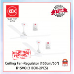 KDK CEILING FAN-REGULATOR (150cm/60") WHITE K15V0 (1BOX-2PCS) #K15VO#KIPAS SILING#CEILING FAN#风扇