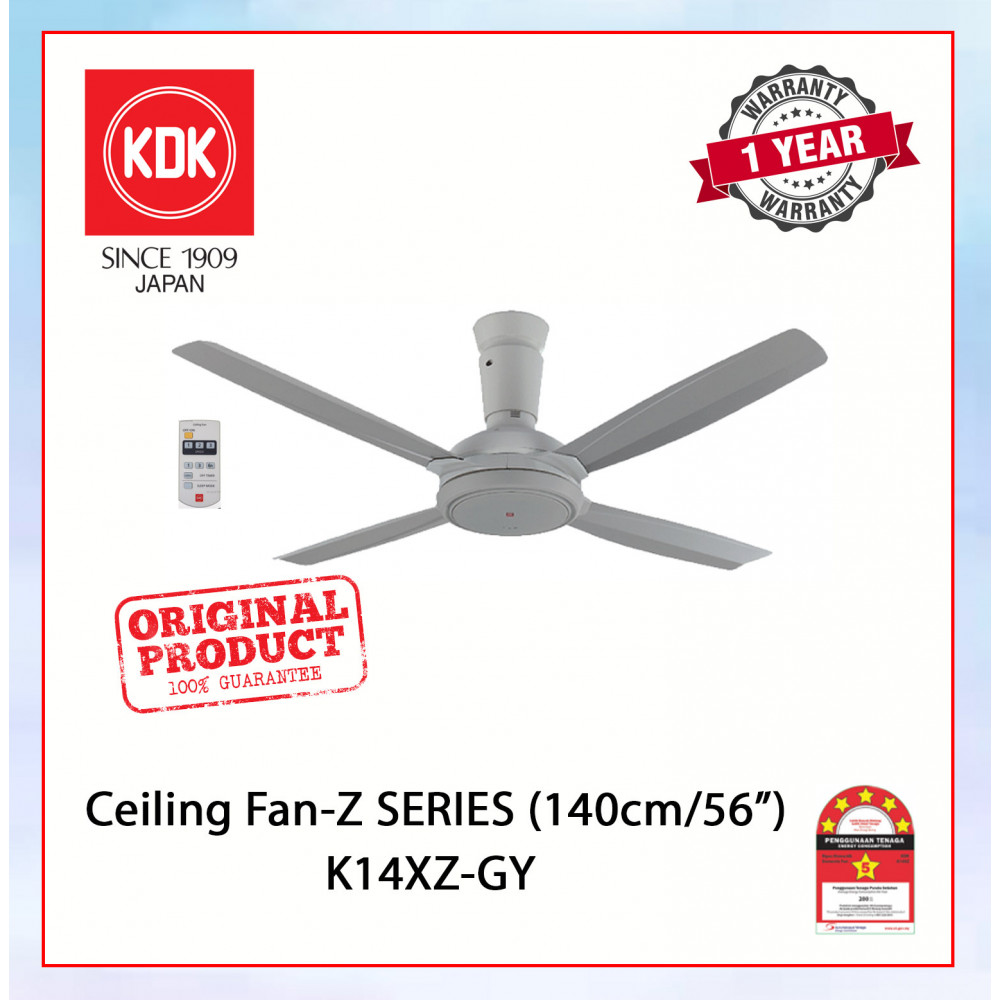 KDK CEILING FAN-Z SERIES (140cm/56") GREY K14XZ-GY #KIPAS SILING#风扇