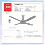 KDK CEILING FAN-Z SERIES (140cm/56") GREY K14XZ-GY #KIPAS SILING#风扇