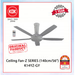 KDK CEILING FAN-Z SERIES (140cm/56") GREY K14YZ-GY #KIPAS SILING#风扇