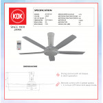 KDK CEILING FAN-Z SERIES (140cm/56") GREY K14YZ-GY #KIPAS SILING#风扇