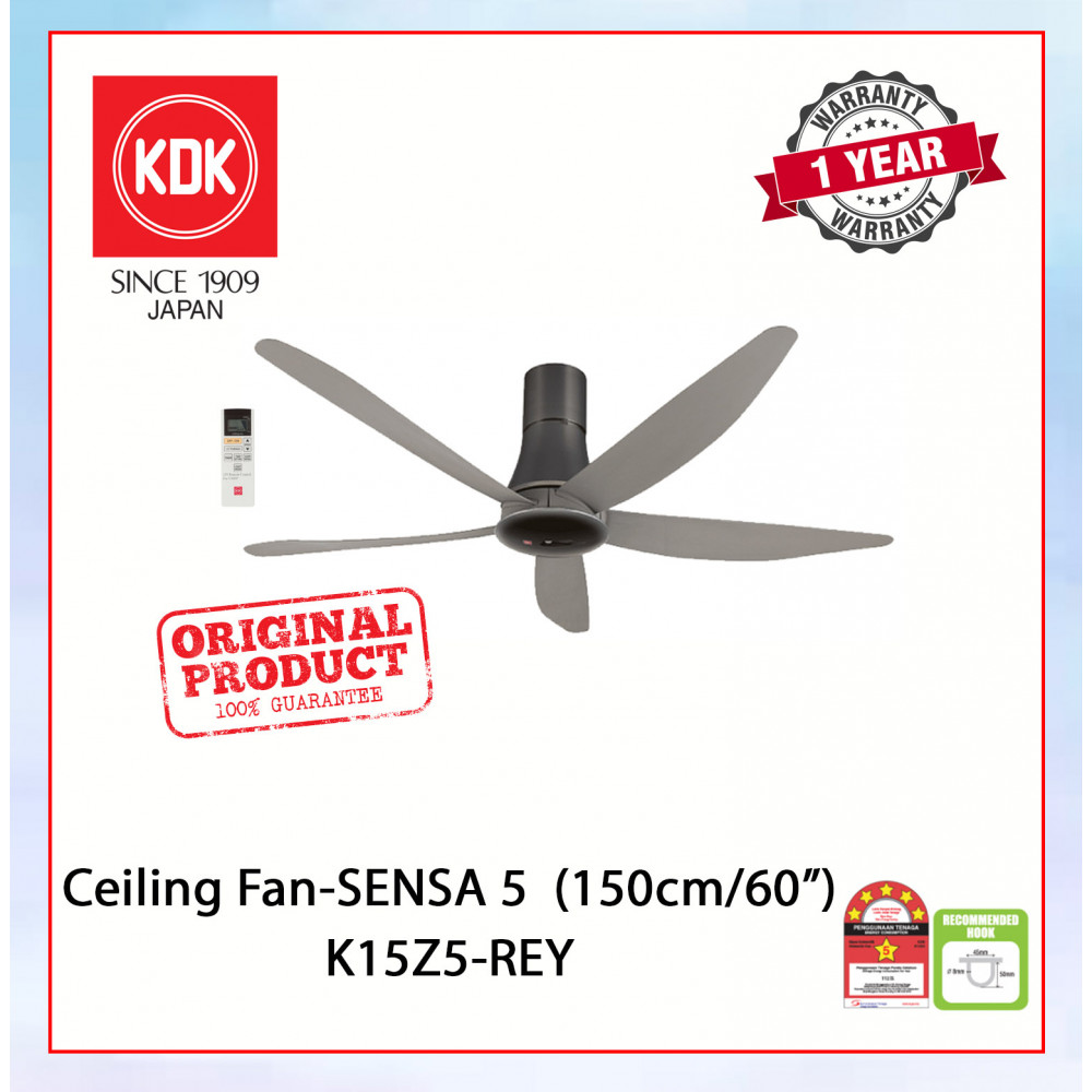 KDK CEILING FAN-SENSA 5 (150cm/60") ELEGANT GREY K15Z5-REY #KIPAS SILING#风扇 KDK CEILING FAN-SENSA 5 (150cm/60") ELEGANT GREY K15Z5-REY #KIPAS SILING#风扇