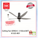 KDK CEILING FAN-SENSA 5 (150cm/60") ELEGANT GREY K15Z5-REY #KIPAS SILING#风扇