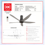 KDK CEILING FAN-SENSA 5 (150cm/60") ELEGANT GREY K15Z5-REY #KIPAS SILING#风扇