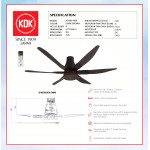 KDK CEILING FAN-MOSHON (180cm/70") DARK BROWN K18NY-RBR #KIPAS SILING#风扇