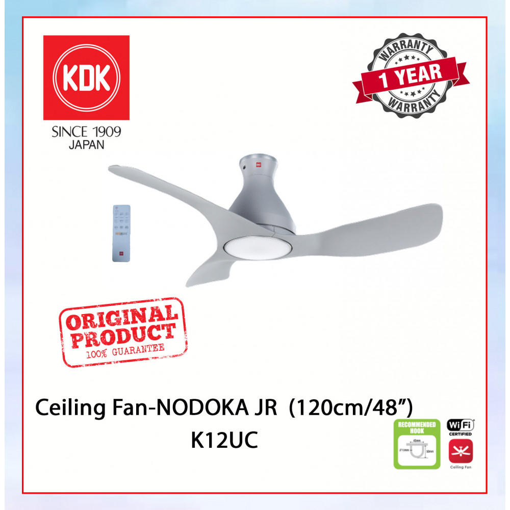 KDK CEILING FAN-NODOKA JR (120cm/48") MATTE GREY K12UC #KIPAS SILING#风扇