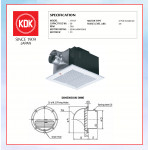 KDK CEILING MOUNTED VENTILATING FAN-STEEL TYPE 17CUF #KIPAS EXHAUST SILING#CEILING EXHAUST FAN#天花板式抽风扇#抽风机