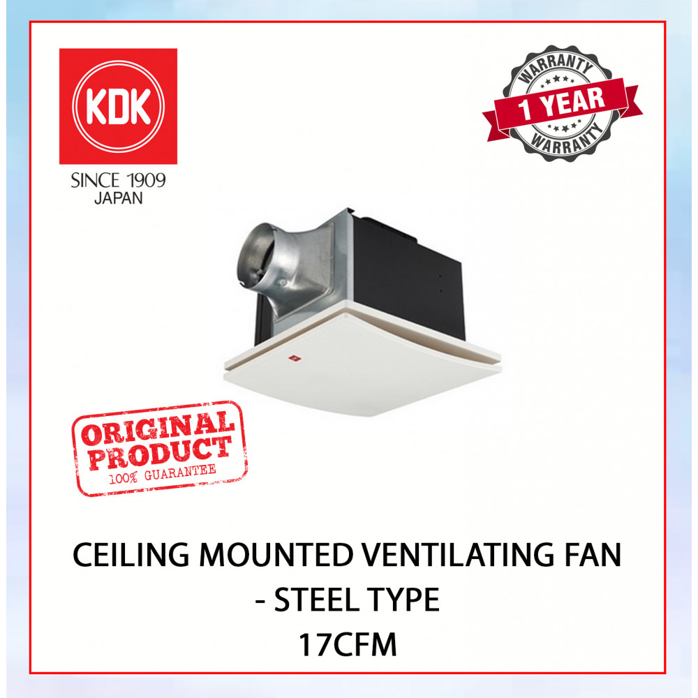 KDK CEILING MOUNTED VENTILATING FAN-STEEL TYPE 17CFM #KIPAS EXHAUST SILING#CEILING EXHAUST FAN#天花板式抽风扇#抽风机