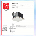 KDK CEILING MOUNTED VENTILATING FAN-STEEL TYPE 17CFM #KIPAS EXHAUST SILING#CEILING EXHAUST FAN#天花板式抽风扇#抽风机