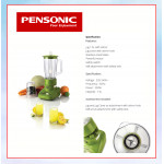 PENSONIC BLENDER WITH DRY JUG (GREEN) 1.0L PB-3203 #PENGISAR#搅拌机