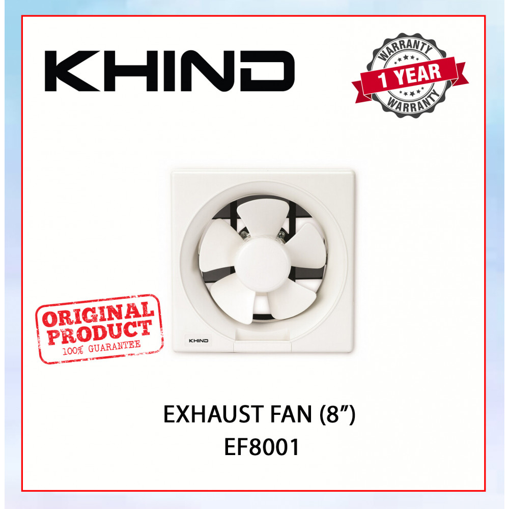 KHIND EXHAUST FAN (8") WHITE EF8001 #KIPAS PENGUDARAAN#抽风机