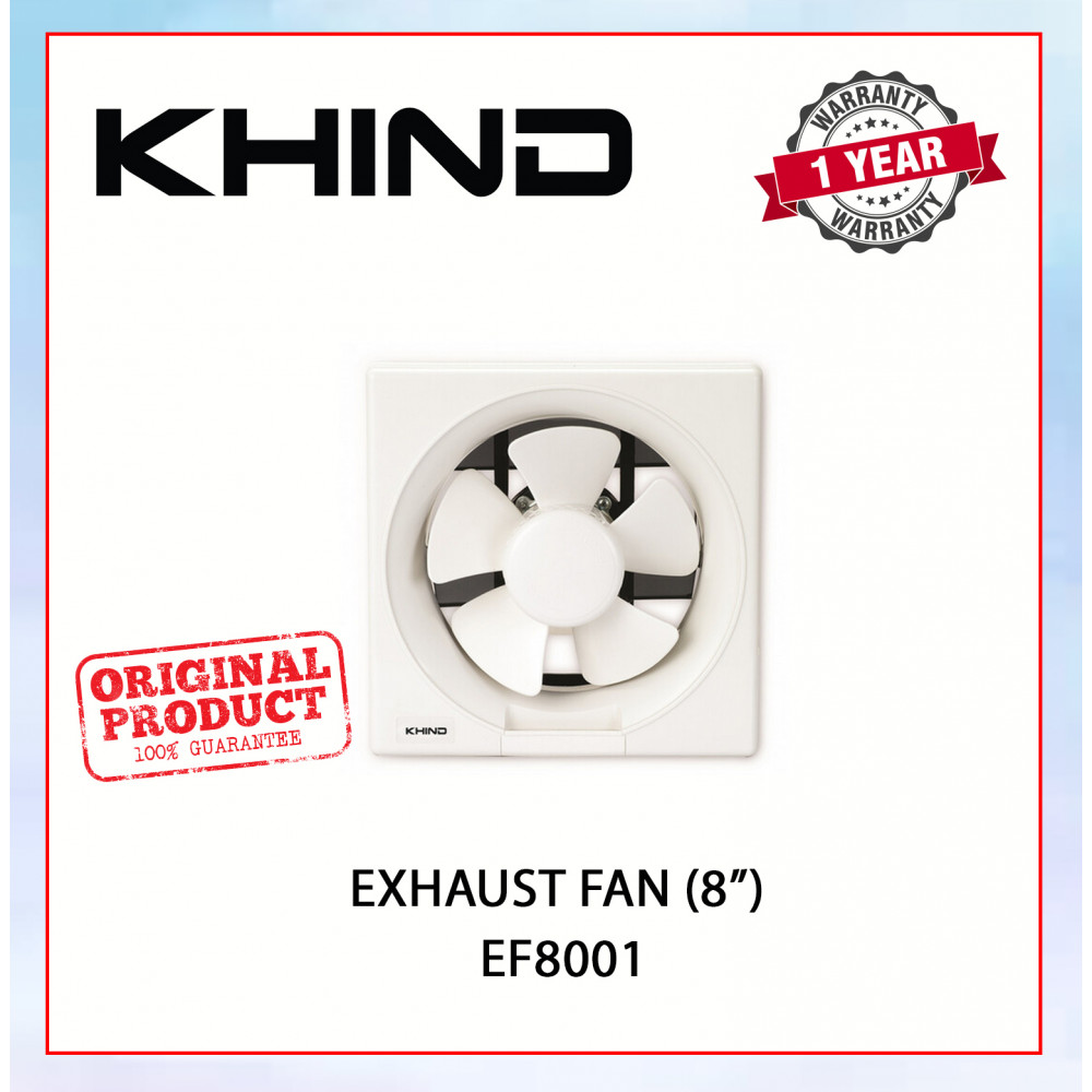 KHIND EXHAUST FAN (8") WHITE EF8001 #KIPAS PENGUDARAAN#抽风机 KHIND EXHAUST FAN (8") WHITE EF8001 #KIPAS PENGUDARAAN#抽风机