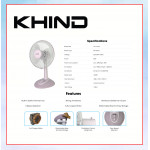 KHIND TABLE FAN (12") SWEET LAVENDER TF1210SE #KIPAS ANGIN#KIPAS MEJA#风扇